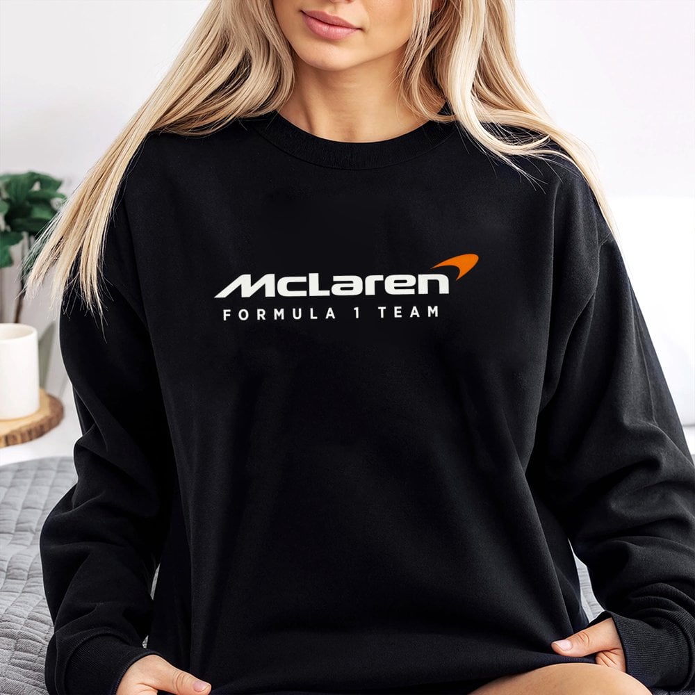 McLaren F1 Team Sweatshirt | Racing Formula 1 Graphic Pullover | Premium Cotton Blend Crewneck | Motorsport Fan Gift for Men 