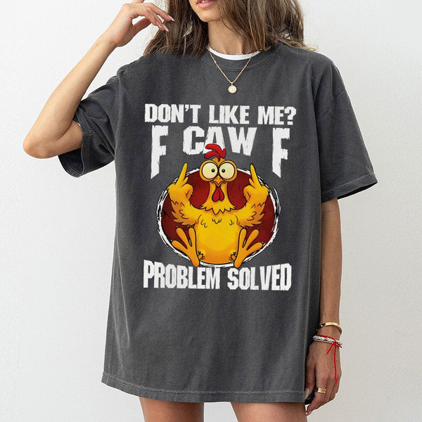 Funny Chicken T-Shirt | F Caw F Sarcastic Meme Graphic | Premium Soft Cotton | Sassy Gift For Gen X And Animal Lovers