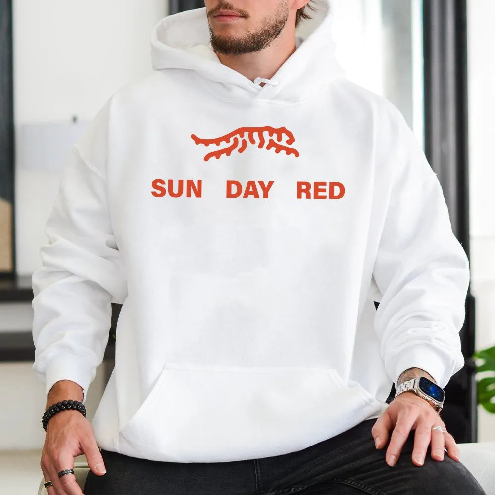 Sunday Red Tiger Hoodie | Retro Golf Graphic Design | Premium Cotton Blend | Unisex Streetwear Gift for Golf Lovers