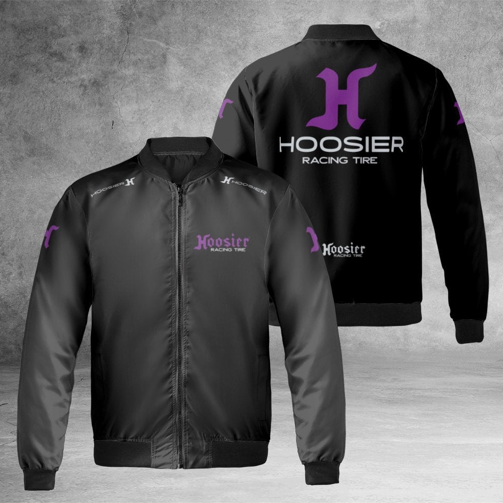 Hoosier Racing Tire Bomber Jacket | Motorsports Performance Streetwear | Durable Nylon Shell | Gift For Drag Racers And Autom