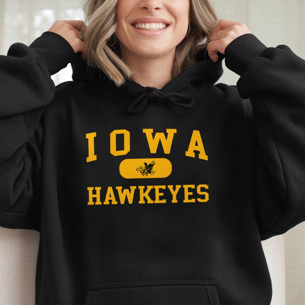 Iowa Hawkeyes Hoodie | Vintage College Sports Graphic Print | Premium Cotton-Poly Blend | Game Day Outfit for University Fans