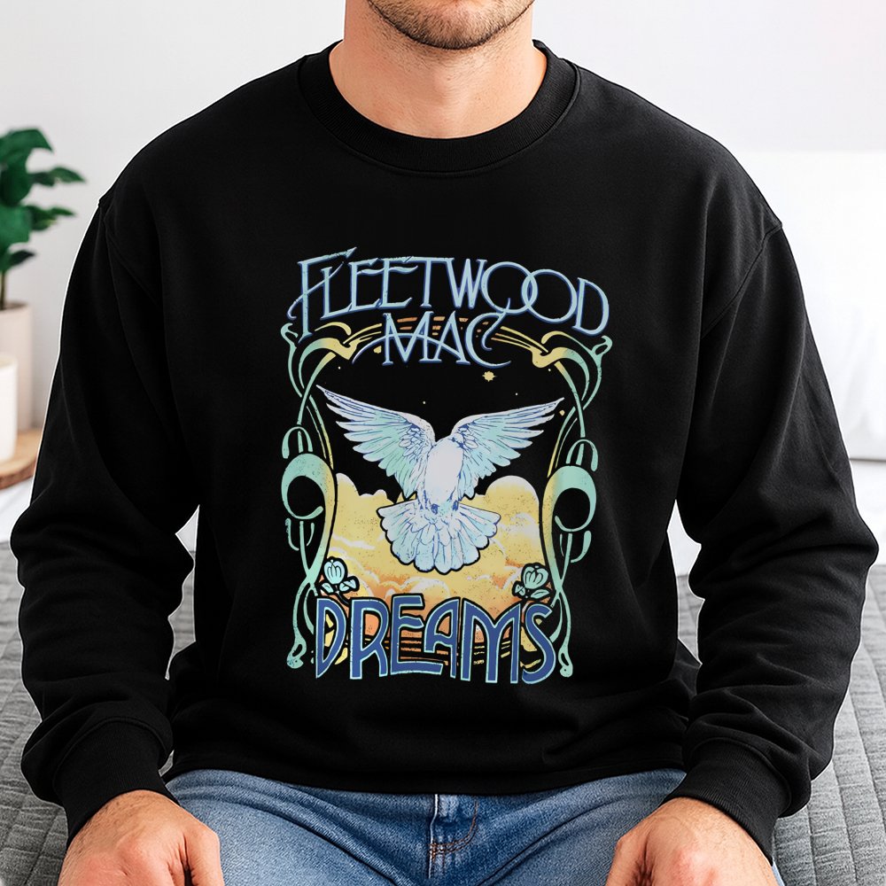 Fleetwood Mac Graphic Sweatshirt | Retro Music Dreams Design | Premium Cotton Blend | Vintage Rock Band Gift for Music Lovers