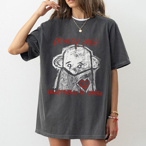 Pencey Prep T-Shirt | Heartbreak In Stereo Graphic Band Merch | 100% Cotton Premium Tee | Alternative Rock Music Gift For Fan