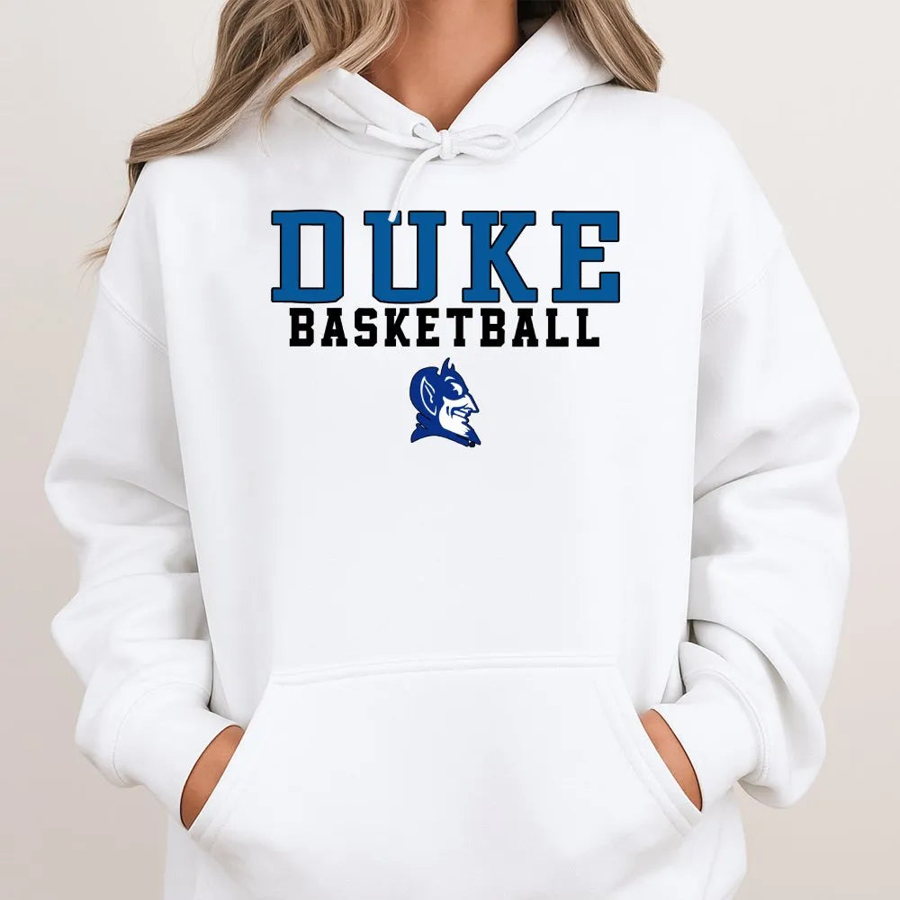 Duke Basketball Hoodie | Collegiate Team Graphic Sweatshirt | Premium Cotton Blend | Unisex Sports Fan Apparel Gift
