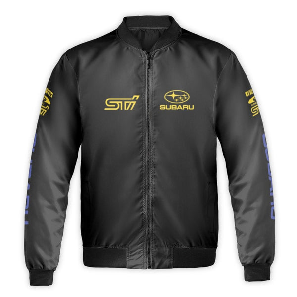 Subaru STI Bomber Jacket | Rally Racing Motorsport Streetwear | Durable Nylon Windbreaker | Premium JDM Gift For Car Enthusia
