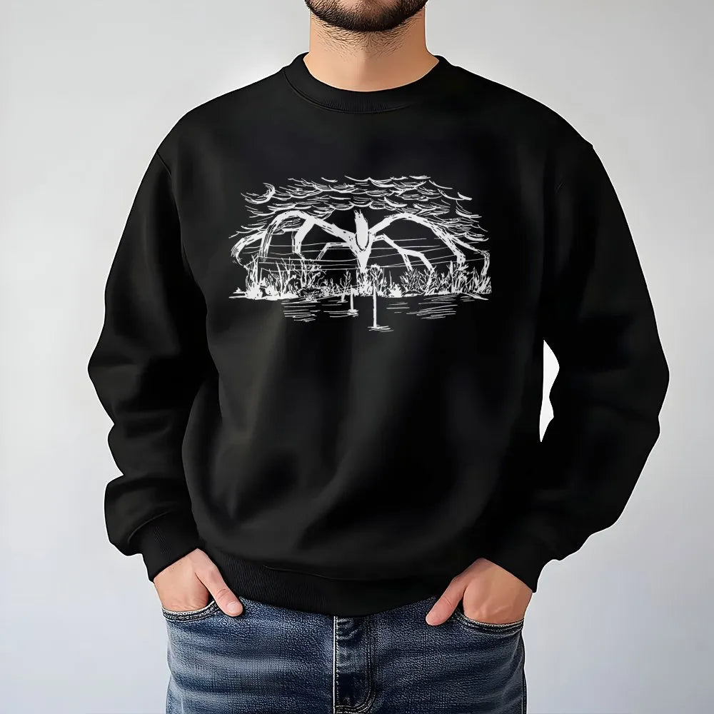 Mind Flayer Sweatshirt | Horror Sci-Fi Monster Graphic | Soft Cotton Blend Crewneck | Gift for Stranger Things Fan and Horror