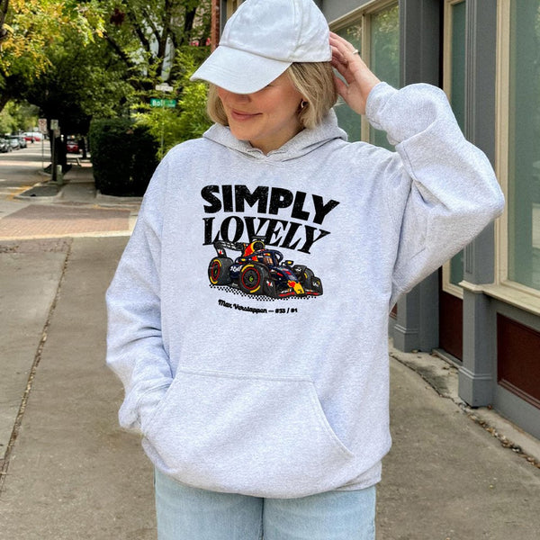 Max Verstappen F1 Hoodie | Simply Lovely Graphic Race Car Print | Premium Cotton Blend | Gift for Formula 1 Racing Fans & Mot