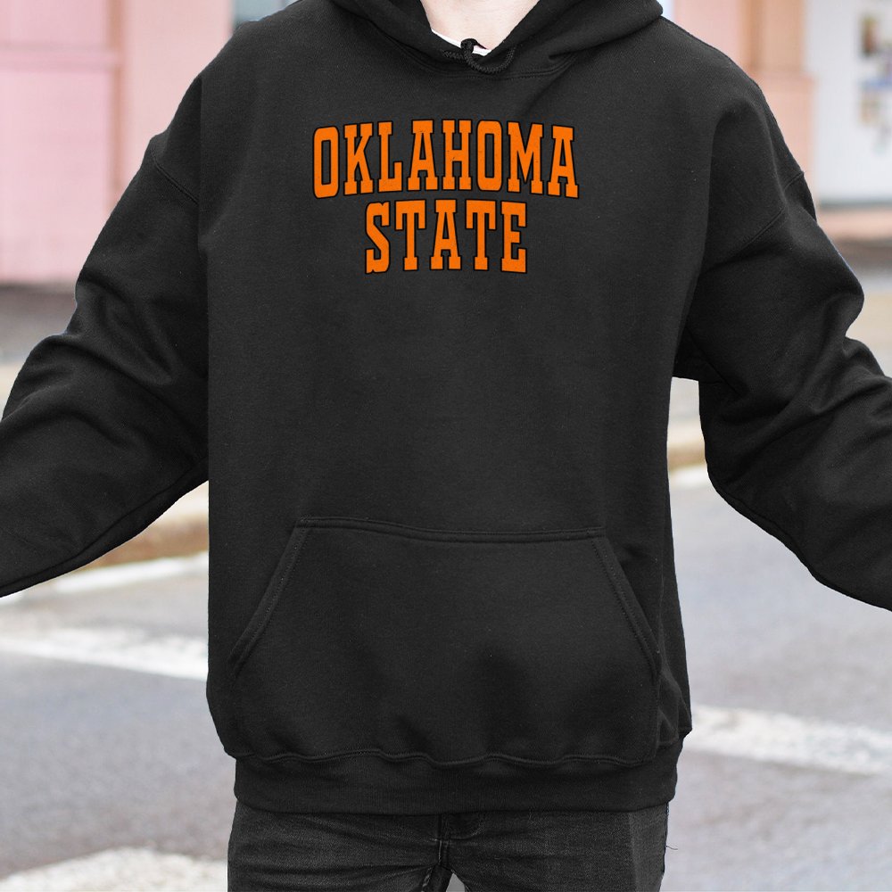 Oklahoma State Hoodie | Collegiate Retro Arch Graphic Sweatshirt | Cotton-Polyester Blend | Premium Gift for Students Alumni 