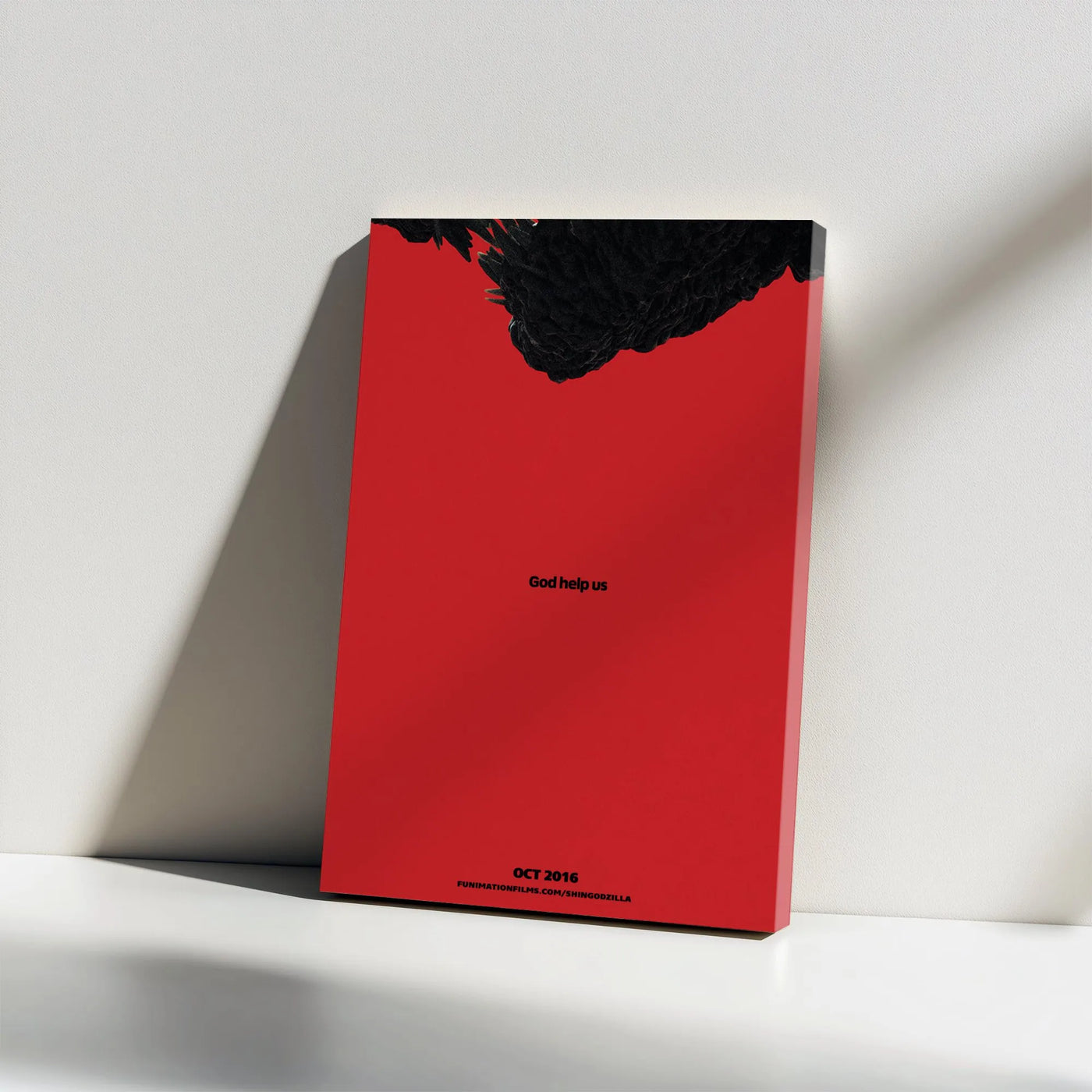 Shin Godzilla Movie Poster Canvas | Minimalist Kaiju Wall Art | Premium Gallery Wrap | Home Decor Gift for Horror Movie Fans