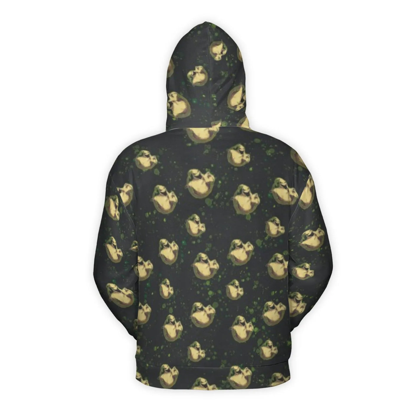 Boogieman Graphic 3D Hoodie | All Over Print Spooky Halloween Pullover | Premium Brushed Fleece Lining | Unisex Nightmare Fan