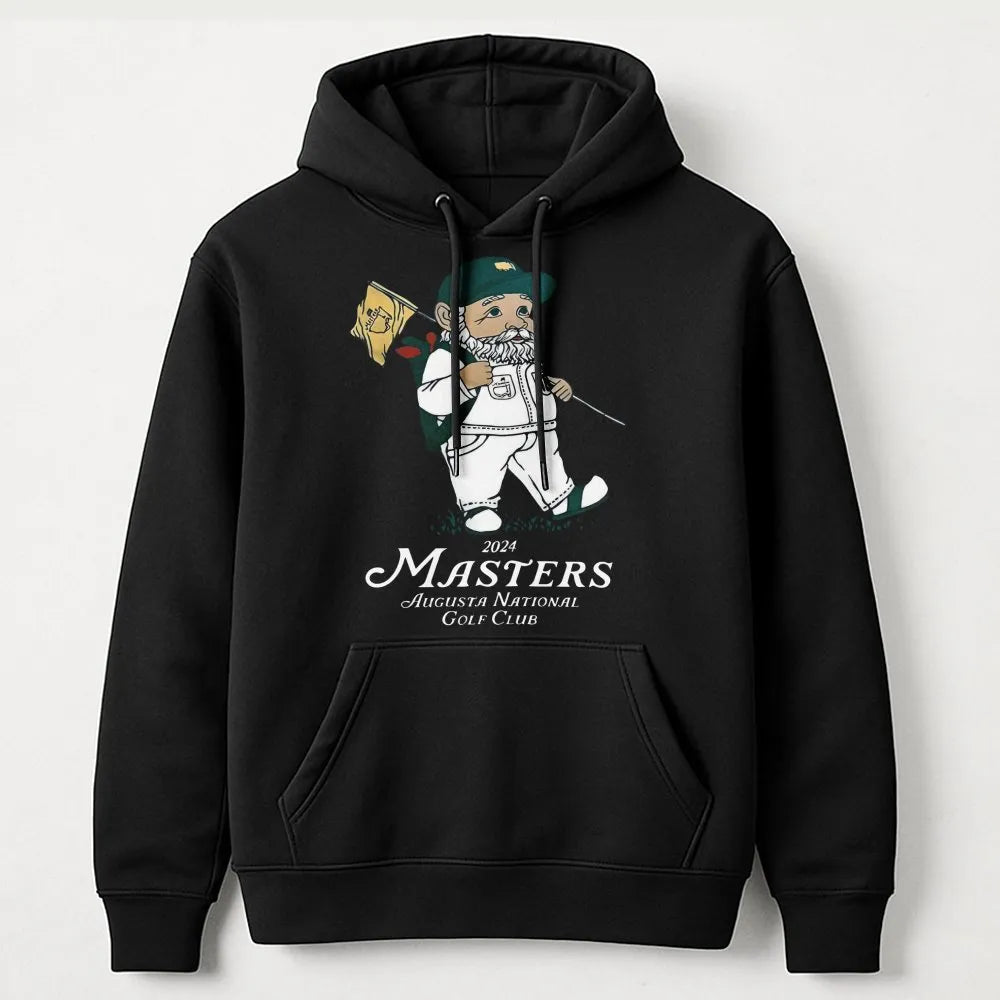 Golf Gnome Hoodie | 2024 Masters Inspired Graphic Print | Premium Soft Cotton Blend | Gift for Golf Lovers and Augusta Fans