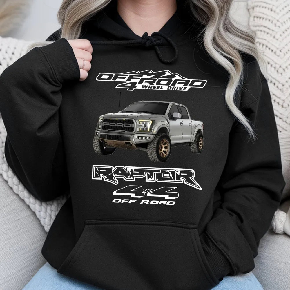 Off Road Truck Hoodie | 4x4 Pickup Graphic Print | Cotton Blend Premium Sweatshirt | Gift For Truck Enthusiasts Men Women
