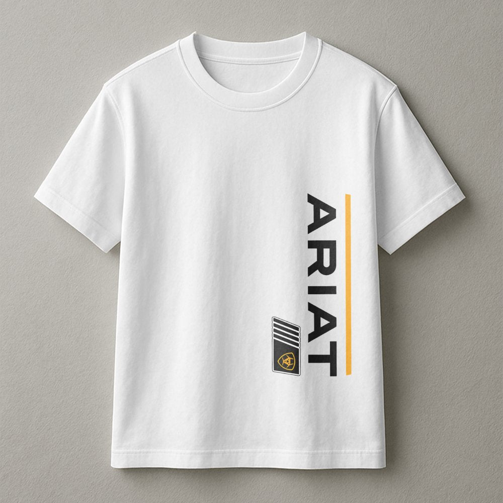 Ariat Graphic T-Shirt | Minimalist Western Logo Print | 100% Cotton Premium Tee | Unisex Casual Apparel for Ranchers and Outd
