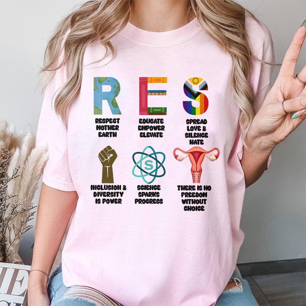 Resist Graphic T-Shirt | Social Justice Advocacy & Feminist Equality | 100% Premium Cotton | Activist Gift for Women and Men
