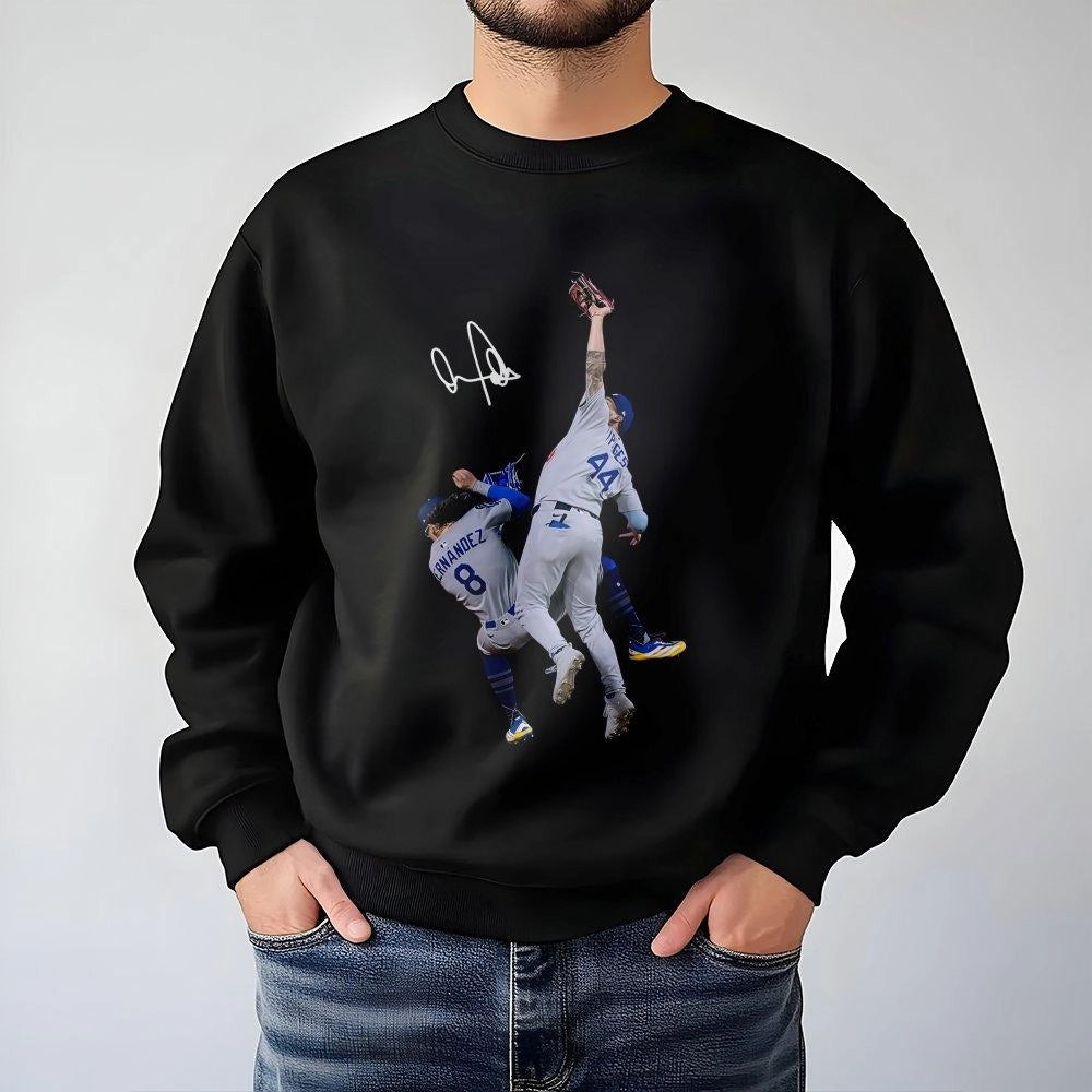 Baseball Catch Crewneck Sweatshirt | Professional Sports Iconic Play Design | Cotton-Poly Blend Premium Apparel | Gift for ML