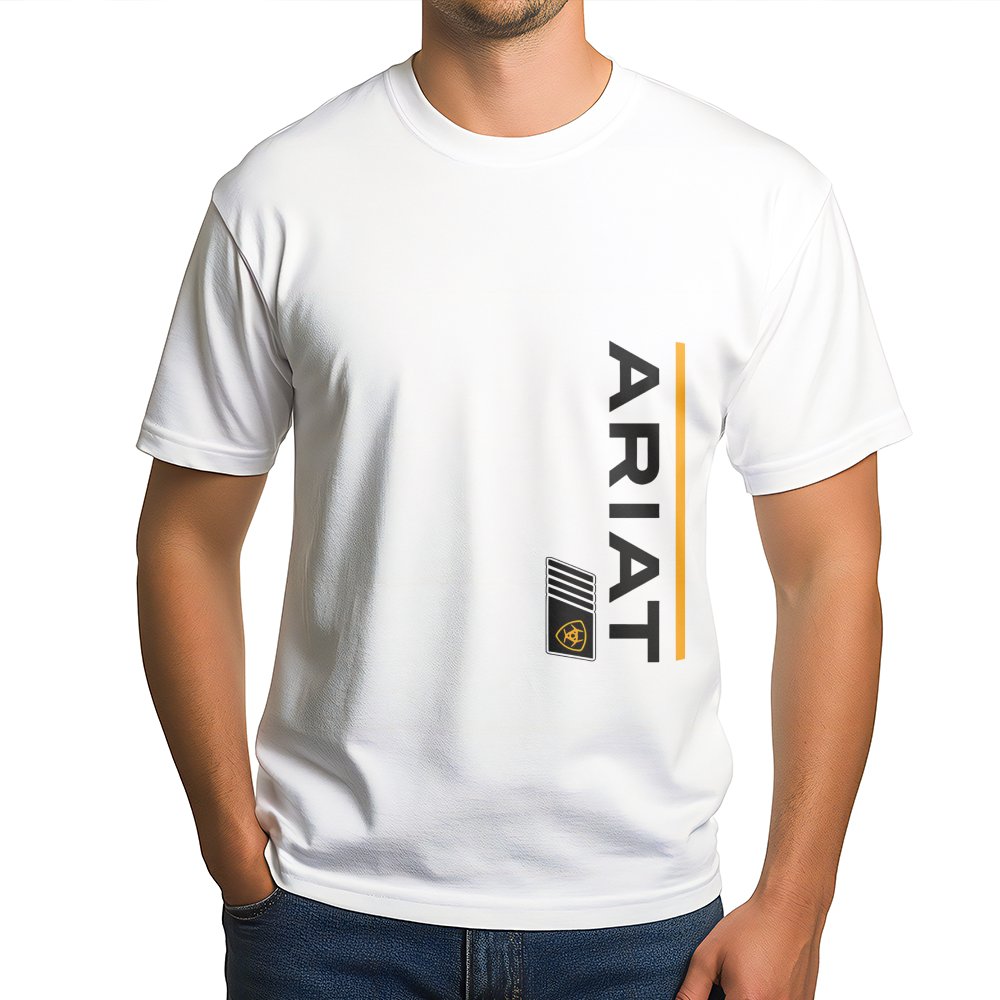 Ariat Graphic T-Shirt | Minimalist Western Logo Print | 100% Cotton Premium Tee | Unisex Casual Apparel for Ranchers and Outd