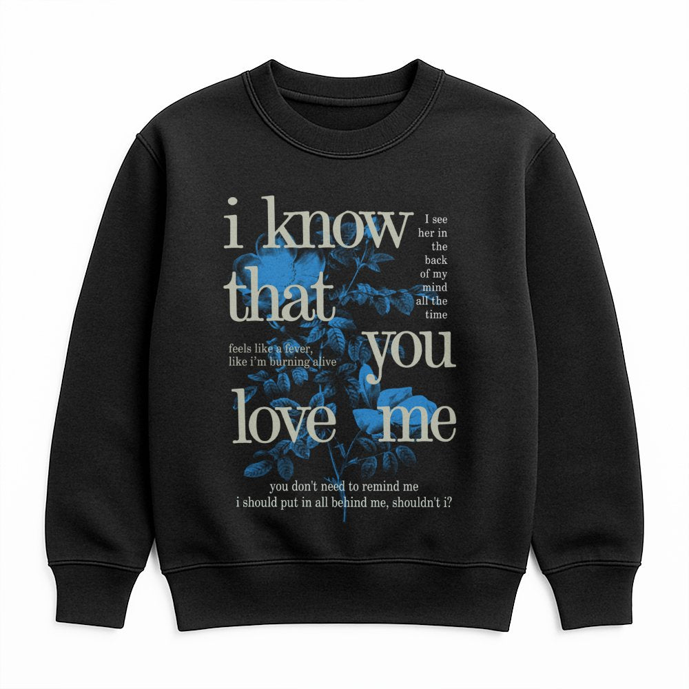 Lyrics Graphic Sweatshirt | Aesthetic Floral Typography Design | Premium Cotton Blend | Gift For Music Lovers And Indie Conce