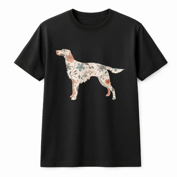 Irish Setter T-Shirt | Floral Dog Silhouette Graphic | Soft Premium Cotton Tee | Dog Mom Gift For Women