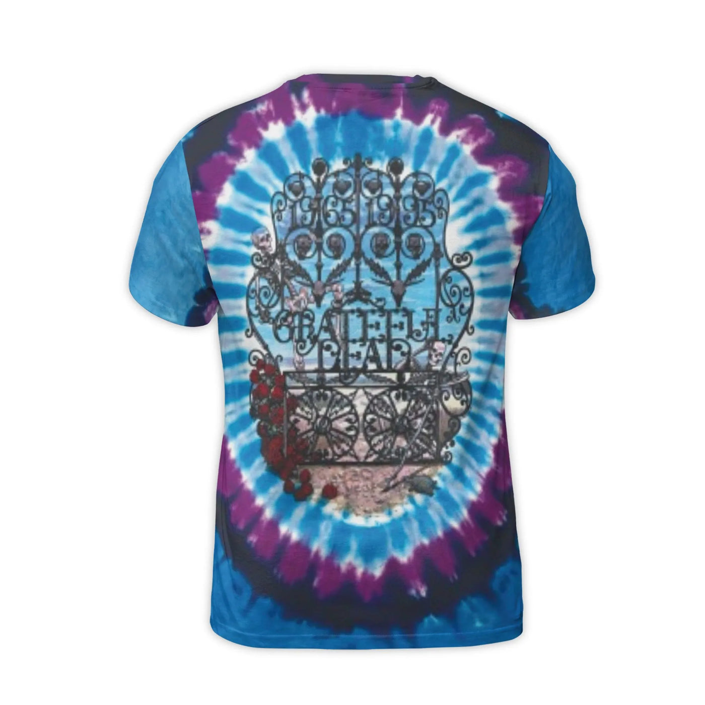 Grateful Dead Skeleton Roses T-Shirt | 3D Tie-Dye All-Over Print | Premium Jersey Fabric | Rock Band Music Festival Gift for 
