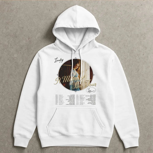 Laufey A Matter Of Time Tour Hoodie | Retro Concert Graphic Sweatshirt | Premium Cotton Blend | Music Lover Fan Gift Apparel