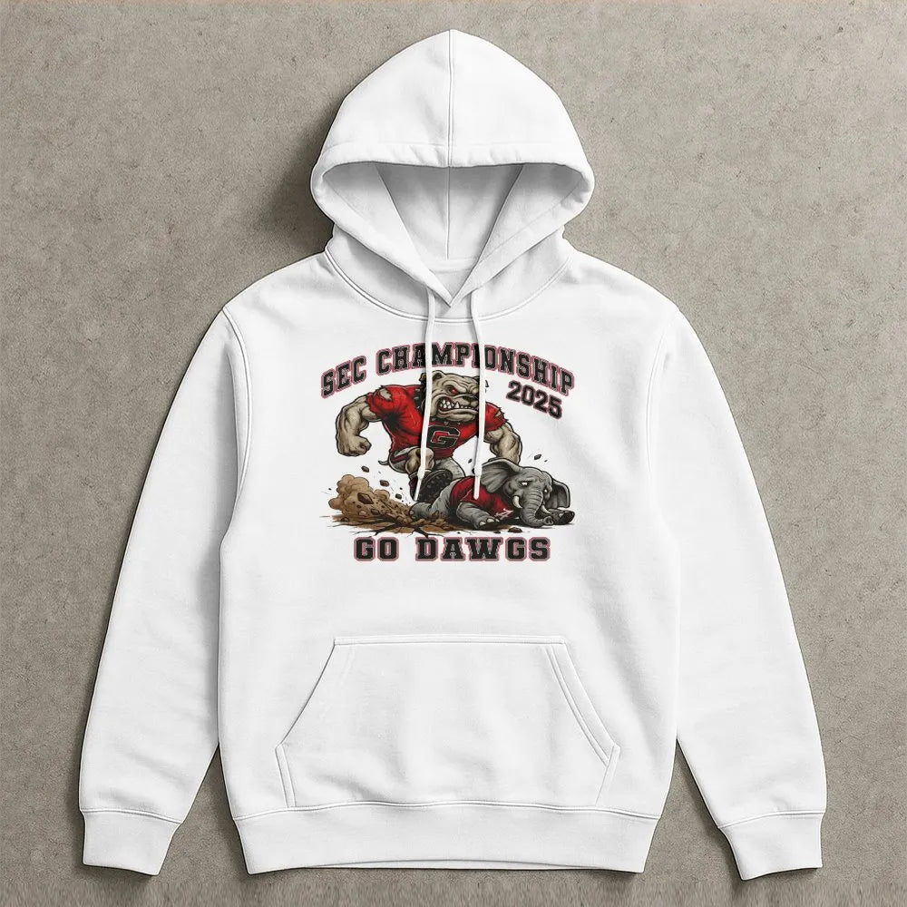 SEC Championship 2025 Hoodie | Georgia Bulldog Football Graphic | Premium Cotton Blend Pullover | Game Day Gift for College F