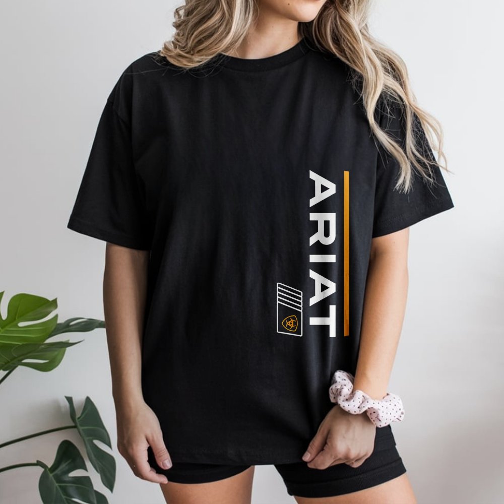 Ariat Graphic T-Shirt | Minimalist Western Logo Print | 100% Cotton Premium Tee | Unisex Casual Apparel for Ranchers and Outd