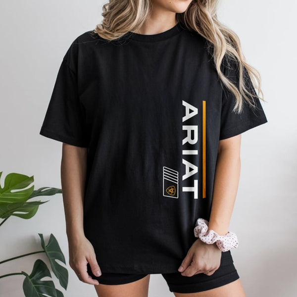 Ariat Graphic T-Shirt | Minimalist Western Logo Print | 100% Cotton Premium Tee | Unisex Casual Apparel for Ranchers and Outd