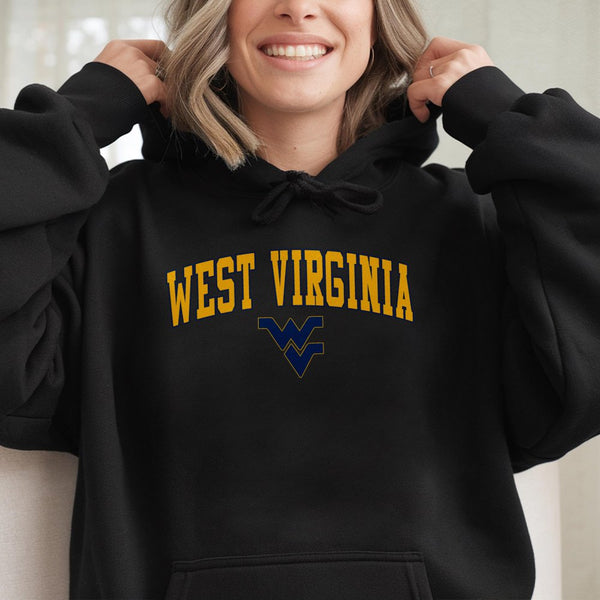 West Virginia University Hoodie | WVU Mountaineers Logo Graphic | Premium Cotton-Blend Sweatshirt | College Game Day Apparel 