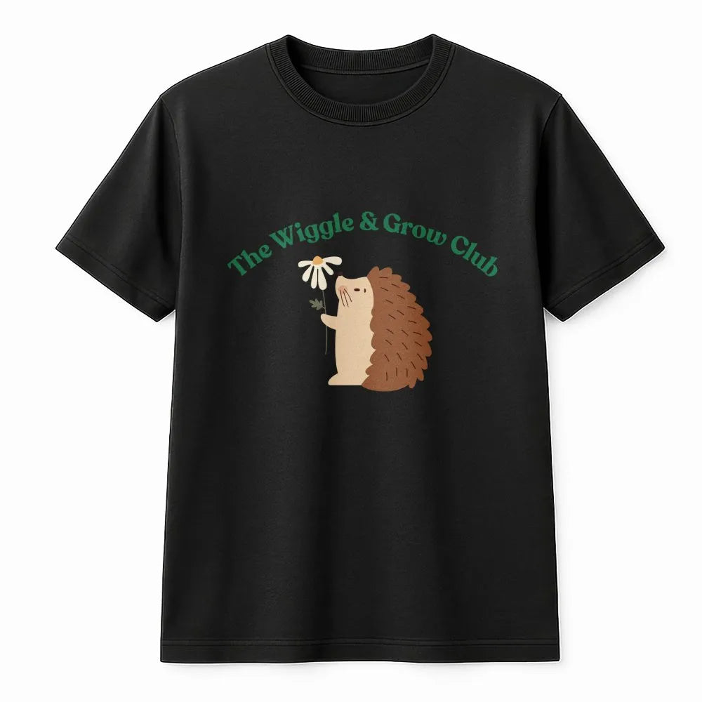 Hedgehog T-Shirt | Cute Floral Animal Graphic | Premium Soft Cotton | Nature Lover Gift for Women and Men