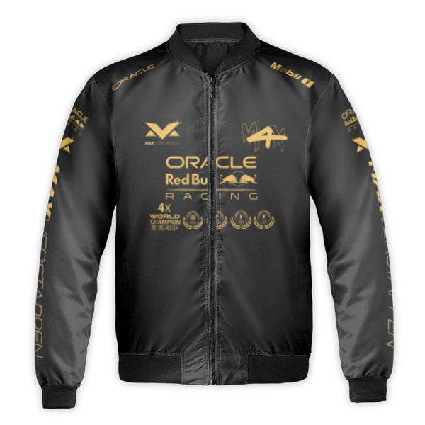 Max Verstappen Racing Bomber Jacket | 4x World Champion Red Bull Formula 1 Design | Durable Nylon Shell | Premium F1 Fan Appa