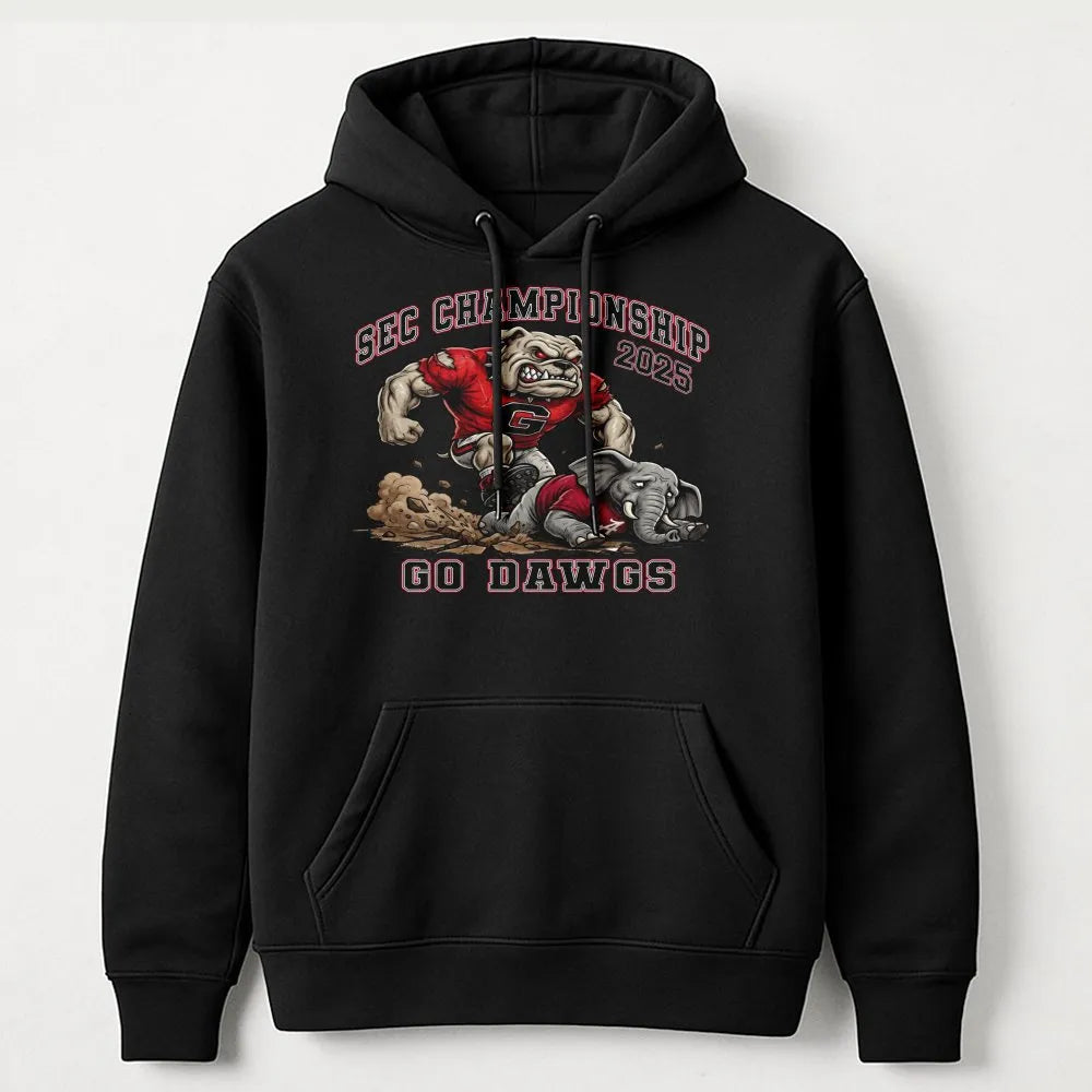 SEC Championship 2025 Hoodie | Georgia Bulldog Football Graphic | Premium Cotton Blend Pullover | Game Day Gift for College F
