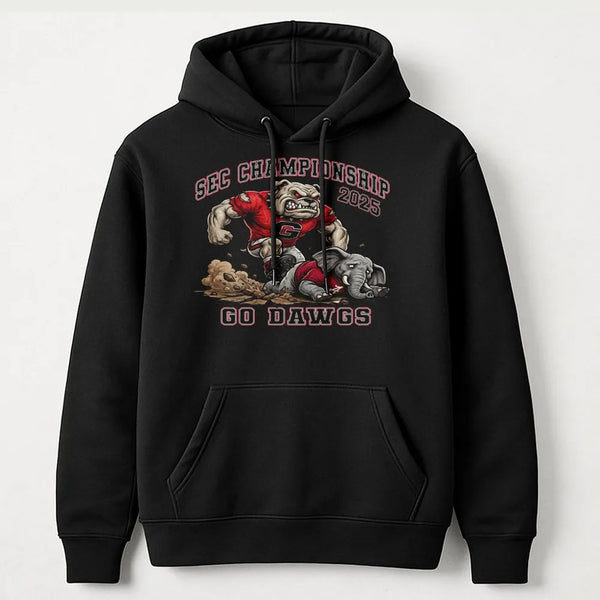 SEC Championship 2025 Hoodie | Georgia Bulldog Football Graphic | Premium Cotton Blend Pullover | Game Day Gift for College F