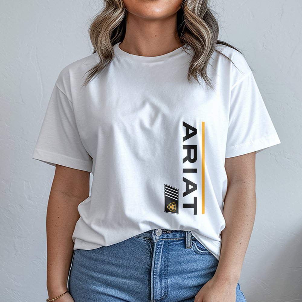 Ariat Graphic T-Shirt | Minimalist Western Logo Print | 100% Cotton Premium Tee | Unisex Casual Apparel for Ranchers and Outd