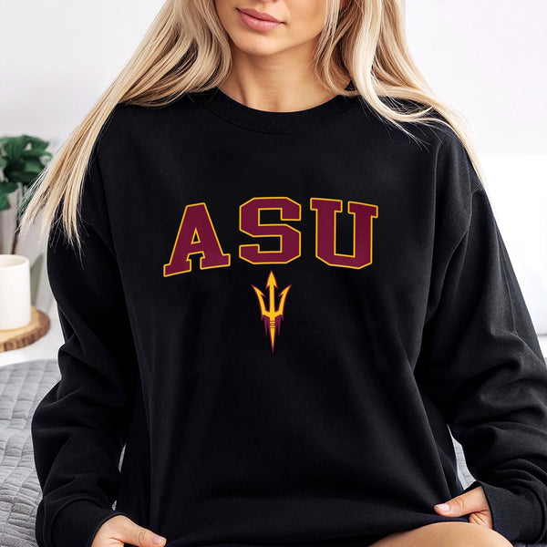 Arizona State University Sweatshirt | ASU Sun Devils Trident Logo | Premium Cotton Blend Crewneck | College Spirit Apparel fo