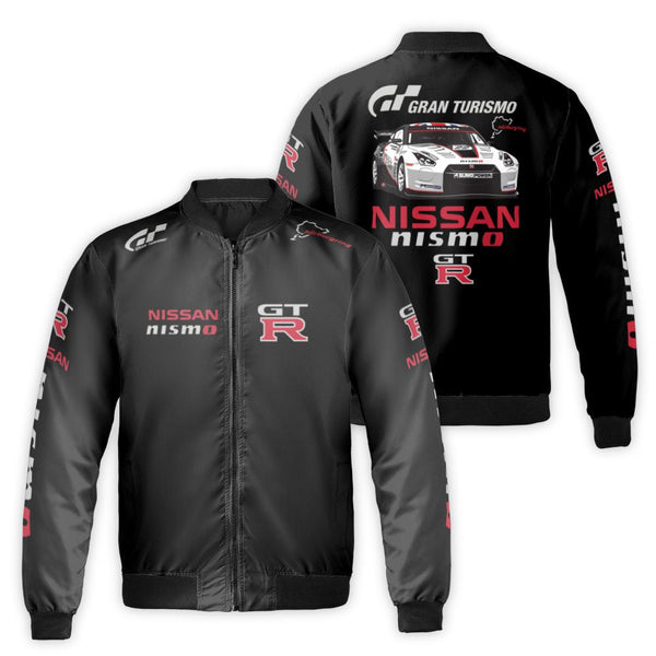 Nissan GTR Nismo Bomber Jacket | Gran Turismo Racing Design | Durable Nylon Shell | Premium Streetwear Gift for JDM Car Enthu