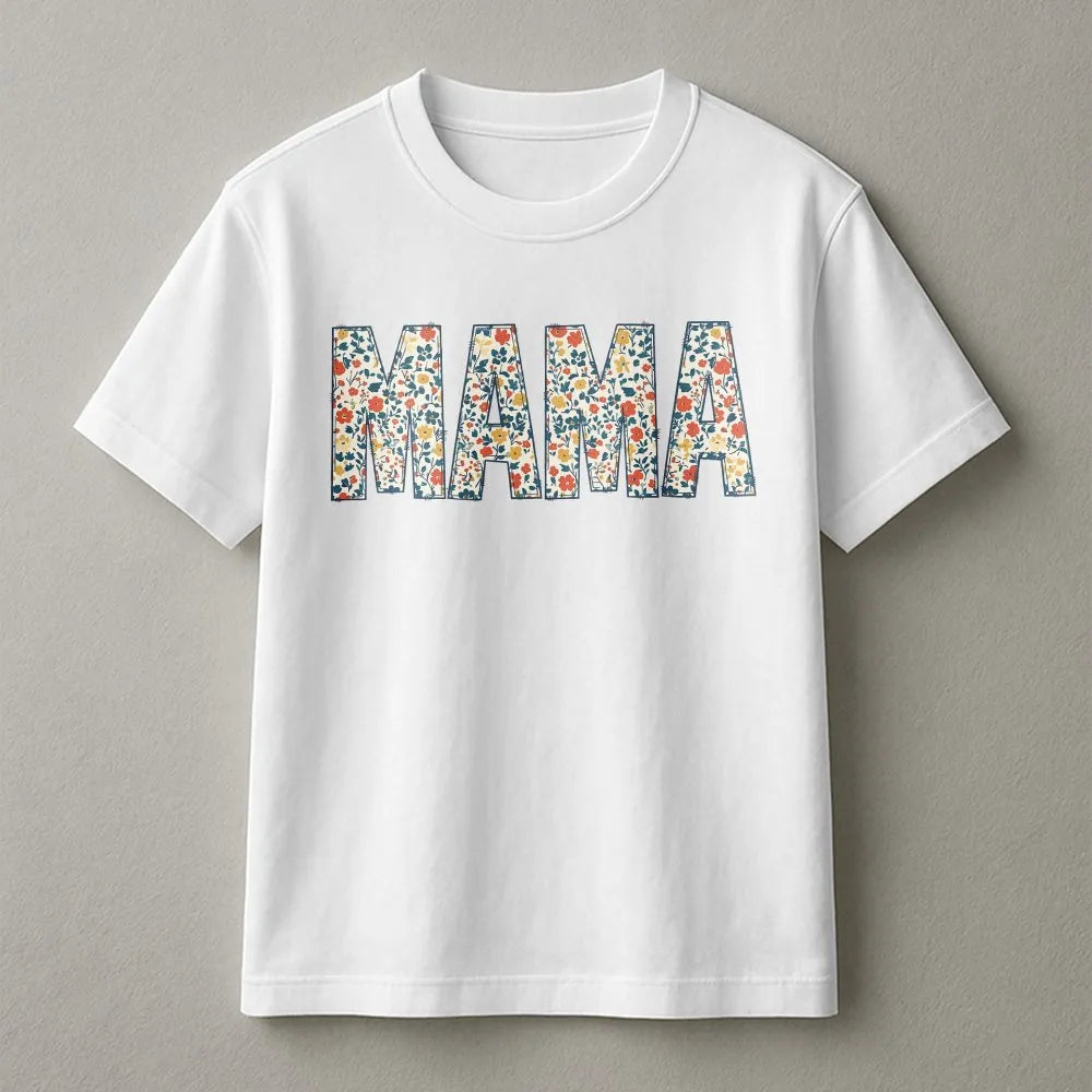 Floral Mama T-Shirt | Vintage Wildflower Lettering Design | Premium Cotton | Mother's Day Gift for Mom
