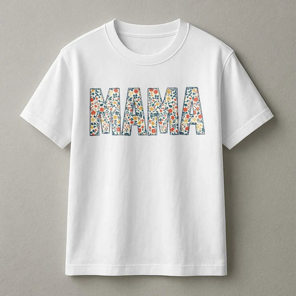 Floral Mama T-Shirt | Vintage Wildflower Lettering Design | Premium Cotton | Mother's Day Gift for Mom