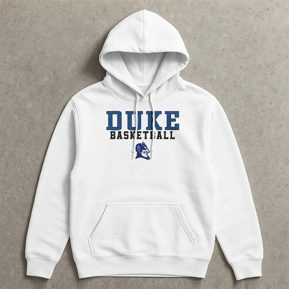 Duke Basketball Hoodie | Collegiate Team Graphic Sweatshirt | Premium Cotton Blend | Unisex Sports Fan Apparel Gift