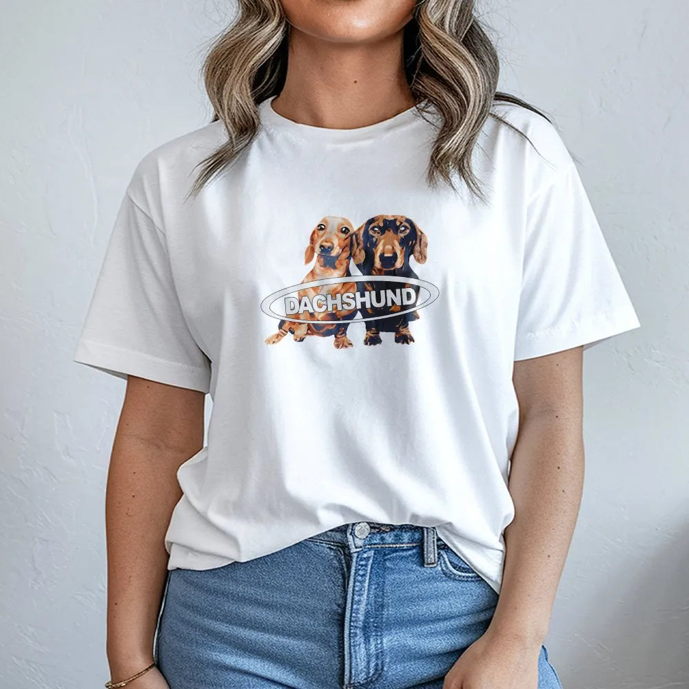 Dachshund T-Shirt | Cute Wiener Dog Graphic Sweatshirt | Premium Cotton Blend | Aesthetic Gift for Dog Mom