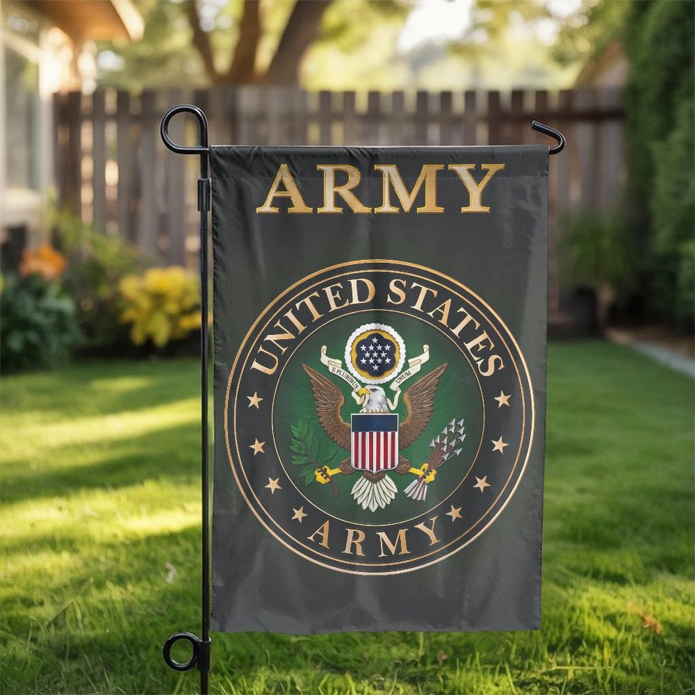 US Army Garden Flag | Double Sided US Army Seal | Weather-Resistant Fabric | Patriotic Gift for Veterans & Military Families